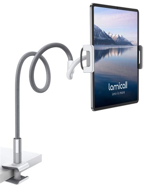 lamicall gooseneck tablet holder universal tablet stand  flexible lazy arm holder clamp