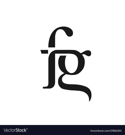 letter fg logo royalty  vector image vectorstock