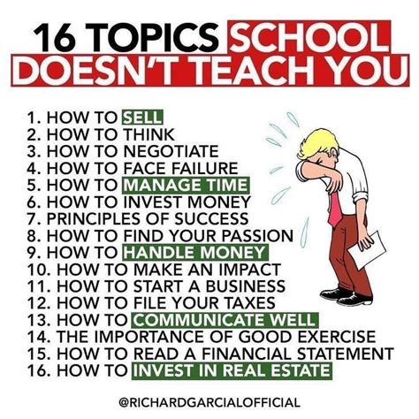 16 Topics School Doesn T Teach You🔥 Teaching Investing Money