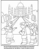 Coloring India Pages Taj Mahal Blanket Gate Ancient Getcolorings Flag Color Print sketch template