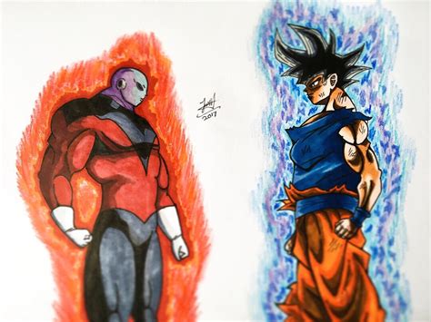 goku ultra instinct  jiren  grey  jaredlaw  deviantart