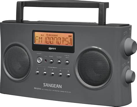 galleon sangean pr  fm stereoam rechargeable portable radio