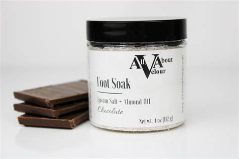 chocolate foot soak foot care  essential oils foot etsy
