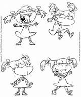 Coloring Rugrats Pages Angelica Color Printable Activity Popular Coloringhome sketch template