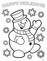 Coloring Pages Christmas Snowman Kids Sheets Printable Printables Fun sketch template