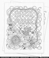 Sweary Sassy sketch template