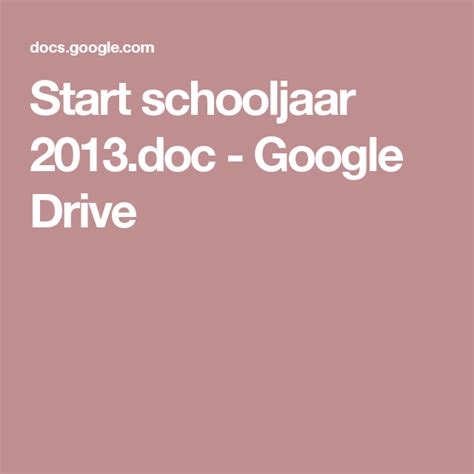 start schooljaar  google drive onderwijs school