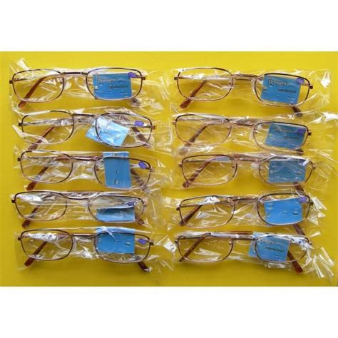 lot 10 paires lunettes loupe de lecture monture dorée 150 doré or