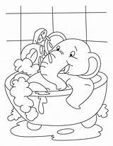 Bath Elephant Coloring Pages Tub Having Bubble Drawing Bestcoloringpages Kids Baby Getdrawings Choose Board Color Book Popular sketch template