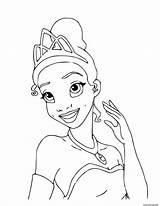 Princesse Tiana Grenouille Afro Americaine sketch template