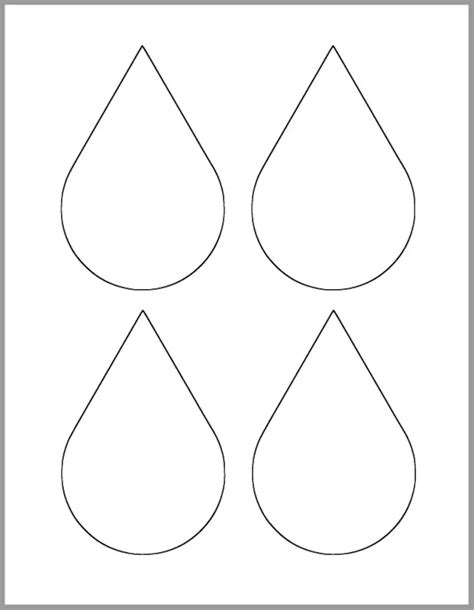 printable raindrop template