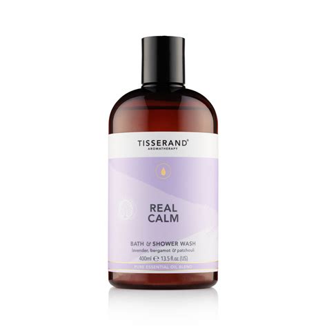real calm essential bath and shower oil wash tisserand