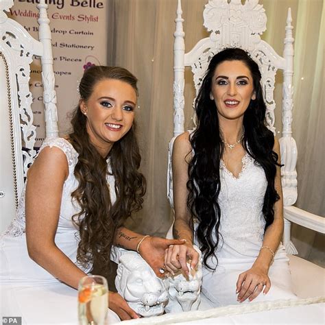 first same sex couple marry in northern ireland robyn peoples and sharni edwards daily mail online