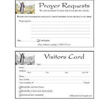 church membership card google search prayer request printable