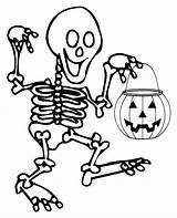 Scheletro Disegni Bambini Zucca Fantasmi Skeleton Cammina Streghe Zucche Pumpkin Coloradisegni sketch template