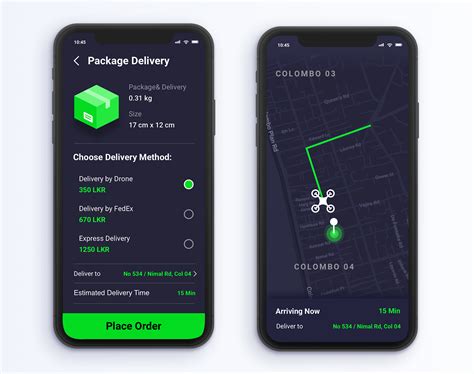 drone delivery app  behance