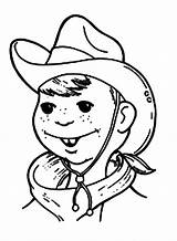 Cowboy Coloring4free Printable sketch template