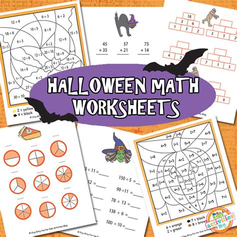 grade fun  printable halloween math worksheets kids