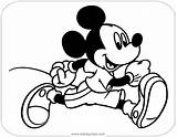 Mickey Coloring Mouse Pages Jogging Funstuff Disneyclips sketch template