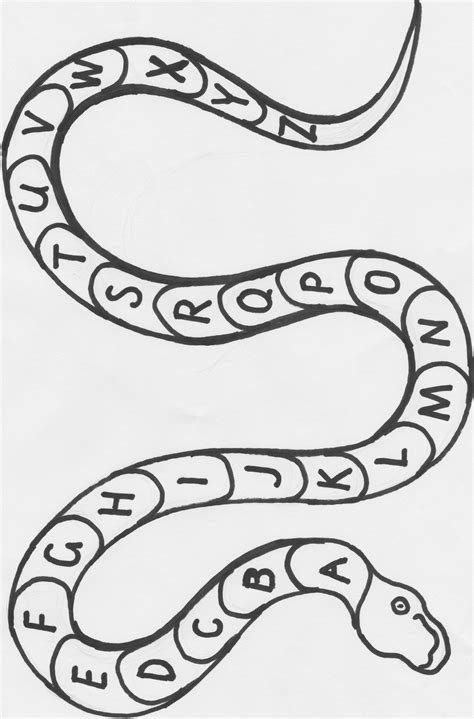 snake template alphabet templates symbols