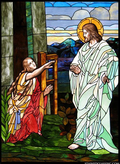 jesus  risen religious stained glass window