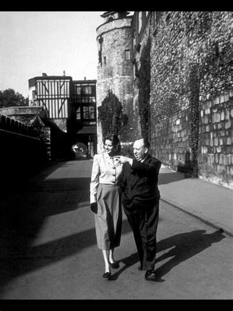 ingrid bergman with director alfred hitchcock during the