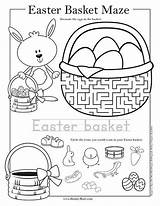 Easter Kids Mazes Maze Worksheets Printable Choose Board sketch template