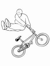 Bmx Whip Fahrrad Dibujo Ausdrucken Bicicletas Bicicleta Trasero Salto Bicis Malvorlagen Montando sketch template