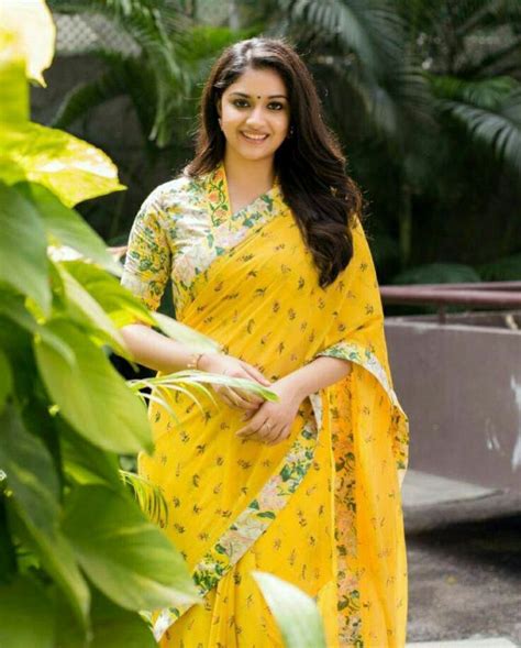 Keerthi Suresh Beautiful Saree Elegant Saree Fancy Sarees