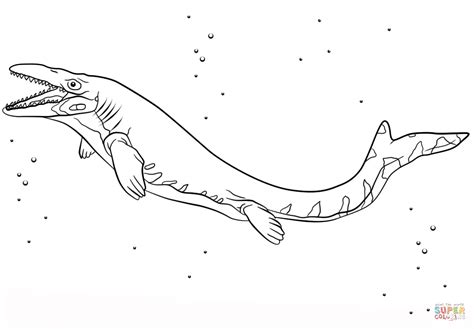 coloring mosasaurus clip art library