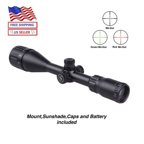 Hunting Sporting Goods Tactical 3 9x32 Scope Red Blue Mil Dot Compact