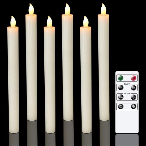 eldnacele led battery operated taper candles  remote  timer
