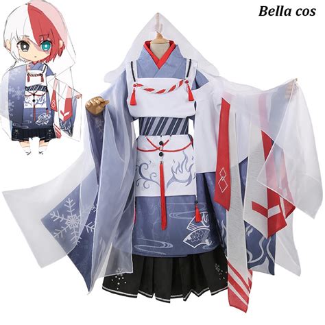 New My Hero Academia Todoroki Shoto Cosplay Costume Kimono