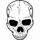 Skull Drawing Cracked Stencil Broken Clipartmag sketch template