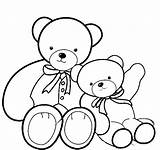 Teddy Bear Coloring Pages Printable Bears Kids Baby Cute Drawing Line Picnic Color Colouring Sheets Book Procoloring Print Preschool Gangsta sketch template