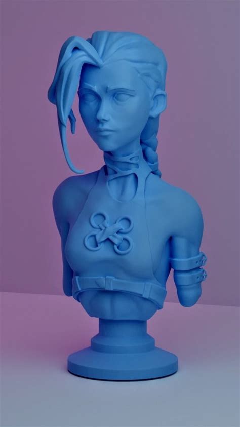 jinx bust from arcane 3d model 3d printable cgtrader