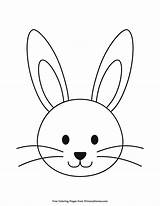 Head Rabbit Bunny Easter Drawing Coloring Outline Simple Pages Hase Printable Colouring Face Color Clipart Kids Sheets Print Von Hasen sketch template
