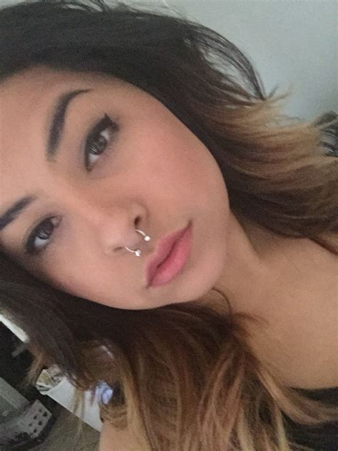 girl septum ring small nose piercing dainty cute small nose piercing