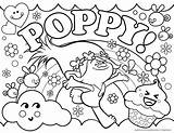 Trolls Coloring Poppy sketch template