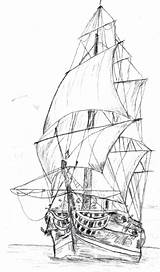 Ship Drawing Sailing Pirate Sketch Ships Bateau Drawings Tattoo Tall Boat Veliero Old Dessin Sketches Tattoos Line Navire Boats Pirates sketch template