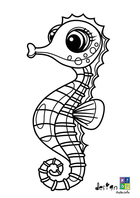 sea horse animal coloring page coloring pages animal coloring pages