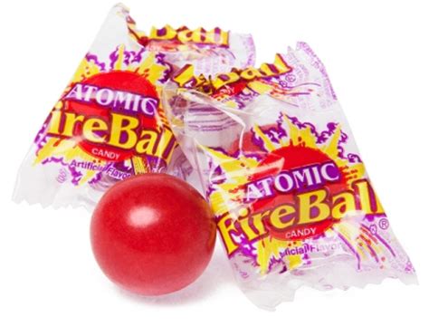 Cinnamon Hard Candy Atomic Fireballs Red Hot Spicy Balls Low Calorie