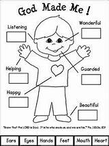 Coloring God Made Pages Creation Craft Special Preschool Sheets Book Kids sketch template