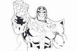 Gauntlet Thanos sketch template