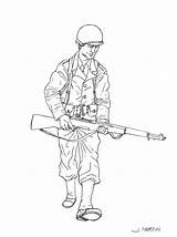 War Drawing Soldier Drawings Jeff Martin Portfolio Military Ii Paintingvalley Stuff sketch template