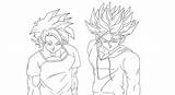 Trunks Goten Ssj Teen Lineart Deviantart sketch template