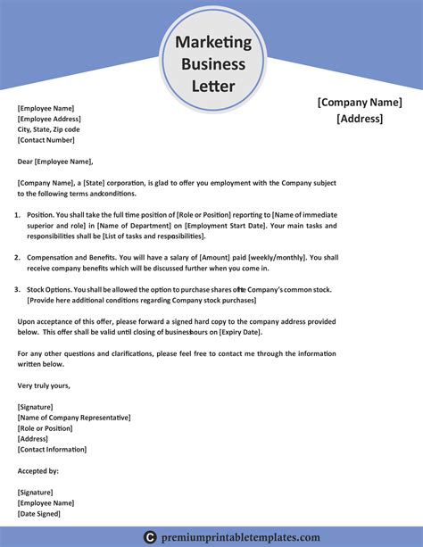 marketing business letter editable  pack   business