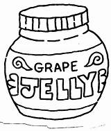 Clipart Peanut Jelly Coloring Butter Pages Jar Cliparts Clip Outline Template Library Grape Clipground Favorites Add sketch template