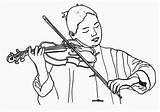 Fiddle Violin sketch template