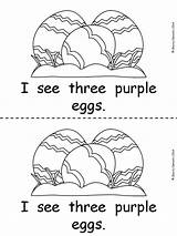 Easter Emergent Kindergarten Reading Reader Sight Words Color Choose Board Eggs sketch template